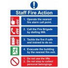 Staff Fire Action Sign (150mm x 200mm) Photoluminescent